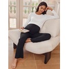 image:imageSummer Mae Viscose Maternity Pajama Pants Pregnancy Lounge Pant with Pocket  Soft wide leg maternity trousers stretchy breathable sweatpants for home yoga and relaxed daily wearBlackLight Grey