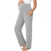 image:imageSummer Mae Viscose Maternity Pajama Pants Pregnancy Lounge Pant with Pocket  Soft wide leg maternity trousers stretchy breathable sweatpants for home yoga and relaxed daily wearLight Grey