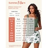 image:imageSummer Mae Blouson Womens Tankini Swimsuits Tummy Control Bathing  Modest tankini with adjustable strapsbuiltin briefswim shorts with pocketsplus for beachpoolvacationMonstera Leaf Silhouette
