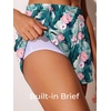 image:imageSummer Mae Blouson Womens Tankini Swimsuits Tummy Control Bathing  Modest tankini with adjustable strapsbuiltin briefswim shorts with pocketsplus for beachpoolvacationHibiscus With Palm Leaves