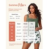 image:imageSummer Mae Blouson Womens Tankini Swimsuits Tummy Control Bathing  Modest tankini with adjustable strapsbuiltin briefswim shorts with pocketsplus for beachpoolvacationHibiscus With Palm Leaves