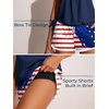 image:imageSummer Mae Blouson Womens Tankini Swimsuits with Shorts Bathing Suits 2026  Side PocketsTummy ControlBuiltin Brief Modest FitRemovable PadsSlimming Coverage for Beach VacationsFlag Stripes