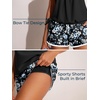 image:imageSummer Mae Blouson Womens Tankini Swimsuits with Shorts Bathing Suits 2026  Side PocketsTummy ControlBuiltin Brief Modest FitRemovable PadsSlimming Coverage for Beach VacationsShadows of Twilight
