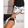 image:imageSummer Mae Blouson Womens Tankini Swimsuits with Shorts Bathing Suits 2026  Side PocketsTummy ControlBuiltin Brief Modest FitRemovable PadsSlimming Coverage for Beach VacationsBlack Palm Tree