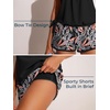 image:imageSummer Mae Blouson Womens Tankini Swimsuits with Shorts Bathing Suits 2026  Side PocketsTummy ControlBuiltin Brief Modest FitRemovable PadsSlimming Coverage for Beach VacationsPinkblue Jungle
