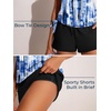 image:imageSummer Mae Blouson Womens Tankini Swimsuits with Shorts Bathing Suits 2026  Side PocketsTummy ControlBuiltin Brief Modest FitRemovable PadsSlimming Coverage for Beach VacationsAbstract Ink Blue
