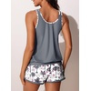 image:imageSummer Mae Blouson Womens Tankini Swimsuits with Shorts Bathing Suits 2026  Side PocketsTummy ControlBuiltin Brief Modest FitRemovable PadsSlimming Coverage for Beach VacationsLilac Leopard Palm