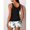 image:imageSummer Mae Blouson Womens Tankini Swimsuits with Shorts Bathing Suits 2026  Side PocketsTummy ControlBuiltin Brief Modest FitRemovable PadsSlimming Coverage for Beach VacationsBlack Palm Tree