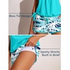 image:imageSummer Mae Blouson Womens Tankini Swimsuits with Shorts Bathing Suits 2026  Side PocketsTummy ControlBuiltin Brief Modest FitRemovable PadsSlimming Coverage for Beach VacationsCoconut Tree on the Sea