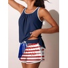 image:imageSummer Mae Blouson Womens Tankini Swimsuits with Shorts Bathing Suits 2026  Side PocketsTummy ControlBuiltin Brief Modest FitRemovable PadsSlimming Coverage for Beach VacationsFlag Stripes