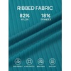 image:imageSummer Mae Ribbed Maternity Swimsuit Wrap Dress with Builtin Pocket Short  2In1 Side Tie One Piece Bathing Suit Adjustable Straps Removable Pads Belly Ruching Babymoon Pool and Beach DaysCyan Blue