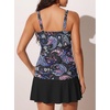 image:imageSummer Mae Womens Tankini Swimsuits with Skirt Two Piece Bathing SuitsBlack Paisley