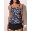 image:imageSummer Mae Womens Tankini Swimsuits with Skirt Two Piece Bathing SuitsBlack Paisley