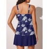image:imageSummer Mae Womens Tankini Swimsuits with Skirt Two Piece Bathing SuitsBlue Coconut Tree Charm