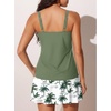image:imageSummer Mae Womens Tankini Swimsuits with Skirt Two Piece Bathing SuitsGreen Shadow