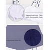 image:imageSummer Mae Womens Tankini Swimsuits with Skirt Two Piece Bathing SuitsHibiscus in White