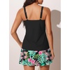 image:imageSummer Mae Womens Tankini Swimsuits with Skirt Two Piece Bathing SuitsRainbow Jungle