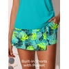 image:imageSummer Mae Womens Tankini Swimsuits with Skirt Two Piece Bathing SuitsTropical Green Leaves
