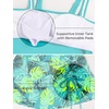 image:imageSummer Mae Womens Tankini Swimsuits with Skirt Two Piece Bathing SuitsTropical Green Leaves
