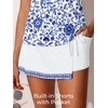 image:imageSummer Mae Womens Tankini Swimsuits with Skirt Two Piece Bathing SuitsVibrant Blue Floral