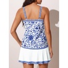 image:imageSummer Mae Womens Tankini Swimsuits with Skirt Two Piece Bathing SuitsVibrant Blue Floral