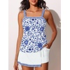 image:imageSummer Mae Womens Tankini Swimsuits with Skirt Two Piece Bathing SuitsVibrant Blue Floral