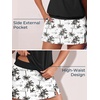 image:imageSummer Mae Blouson Womens Tankini Swimsuits with Skirt Bathing Suits 2026  Side PocketsTummy ControlBuiltin Boyshorts Modest FitRemovable PadsSlimming Coverage for Beach VacationsBlack Palm Tree