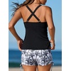 image:imageSummer Mae Tankini Swimsuits for Women 2026 Bathing Suits Top Ruched Two Piece Tummy Control VWire Modest Swim Suits  Modest Bathing Suit Flattering Swim Suit Swimsuit with Adjustable Strap Tankini with Shorts Boy Shorts with Sporty PocketBlack Coconut Grove
