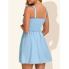 image:imageSummer Mae Smocked Maternity Swim Dress Ruffle ALine with Pockets  One Piece Pregnancy Bathing Suit with Builtin Bottom for Babymoon Beach amp PoolBaby Blue