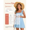 image:imageSummer Mae Smocked Maternity Swim Dress Ruffle ALine with Pockets  One Piece Pregnancy Bathing Suit with Builtin Bottom for Babymoon Beach amp PoolBaby Blue