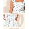 image:imageSummer Mae Smocked Maternity Swim Dress Ruffle ALine with Pockets  One Piece Pregnancy Bathing Suit with Builtin Bottom for Babymoon Beach amp PoolBlue Floral Print