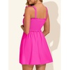 image:imageSummer Mae Smocked Maternity Swim Dress Ruffle ALine with Pockets  One Piece Pregnancy Bathing Suit with Builtin Bottom for Babymoon Beach amp PoolHot Pink