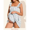 image:imageSummer Mae Smocked Maternity Swim Dress Ruffle ALine with Pockets  One Piece Pregnancy Bathing Suit with Builtin Bottom for Babymoon Beach amp PoolWatercolor Wildflower
