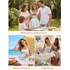 image:imageSummer Mae Smocked Maternity Swim Dress Ruffle ALine with Pockets  One Piece Pregnancy Bathing Suit with Builtin Bottom for Babymoon Beach amp PoolWatercolor Wildflower