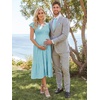 image:imageSummer Mae Smocked Maternity Dress Baby Shower Summer Ruffle Sleeve DressesBaby Blue