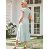 image:imageSummer Mae Smocked Maternity Dress Baby Shower Summer Ruffle Sleeve DressesTeal