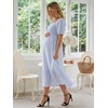 image:imageSummer Mae Smocked Maternity Dress Pregnancy Baby Shower Summer OutfitLight Blue Gingham