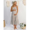 image:imageSummer Mae Smocked Maternity Dress with Pockets Baby Shower Summer OutfitOlive Striped
