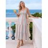 image:imageSummer Mae Smocked Maternity Dress with Pockets Baby Shower Summer OutfitRainbow Striped