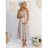 image:imageSummer Mae Smocked Maternity Dress with Pockets Baby Shower Summer OutfitRainbow Striped