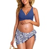 image:imageSummer Mae Maternity 3 Piece Swimsuits Low Rise Bikini Tie Sarong SwimwearDewdrop Blooms