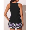 image:imageSummer Mae Blouson Womens Tankini Swimsuits Tummy Control Bathing SuitsLight Purple Floral