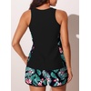 image:imageSummer Mae Blouson Womens Tankini Swimsuits Tummy Control Bathing SuitsRed Palmetto Bloom