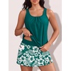 image:imageSummer Mae Blouson Womens Tankini Swimsuits with Skirt Bathing Suits 2026Blue Flowers