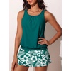 image:imageSummer Mae Blouson Womens Tankini Swimsuits with Skirt Bathing Suits 2026Blue Flowers