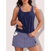 image:imageSummer Mae Blouson Womens Tankini Swimsuits with Skirt Bathing Suits 2026Blue Stripes