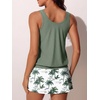 image:imageSummer Mae Blouson Womens Tankini Swimsuits with Skirt Bathing Suits 2026Green Shadow
