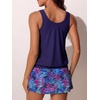 image:imageSummer Mae Blouson Womens Tankini Swimsuits with Skirt Bathing Suits 2026Purple Leaf