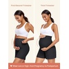 image:imageSummer Mae CloudFeel Maternity Shorts with Pockets Over The Belly Pregnancy Yoga Workout Biker Short Active Athletic Pants2 Pack  Blackcamel