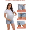 image:imageSummer Mae CoolTouch Maternity Jean Shorts Soft Breathable Denim ShortsLight Blue